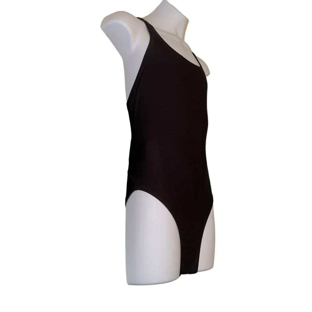 NWT Speedo Pro LT Super One Piece Swimsuit Womens 28 Solid Black Compression - Picture 4 of 9